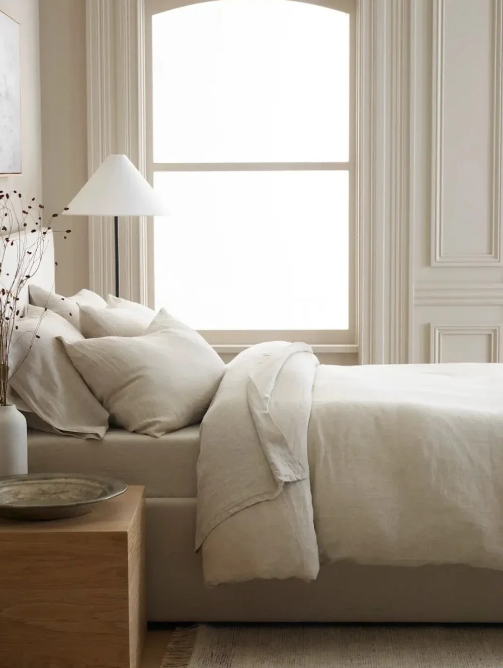 Quince European Linen King Duvet Natural Chambray EUC
